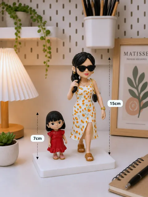 Figurine ibu dan anak buatan DHC Printlab